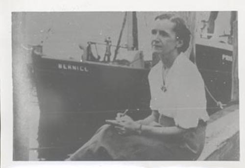 Rachel Carson on the Dock at Woods Hole Biological Laboratory (Massachusetts)