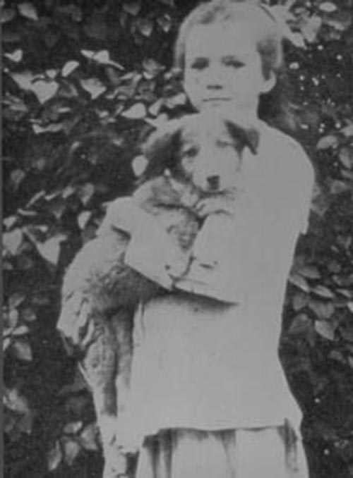 Rachel Carson with Dog Candy in Her Arms at the Carson Homestead (Pennsylvania)