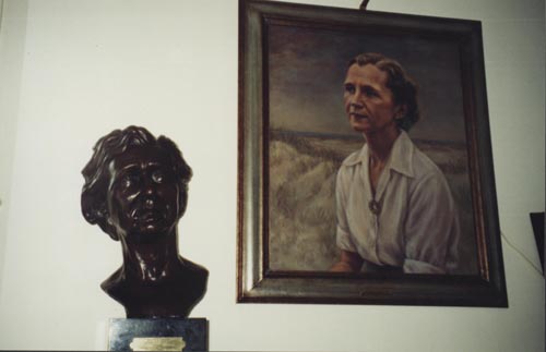 Rachel Carson Portrait and Bust from Rachel Carson College at SUNY Buffalo