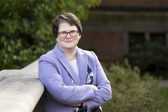 Lisa Lambert poses for a portrait on Chatham’s Shadyside Campus. (Nancy Andrews)