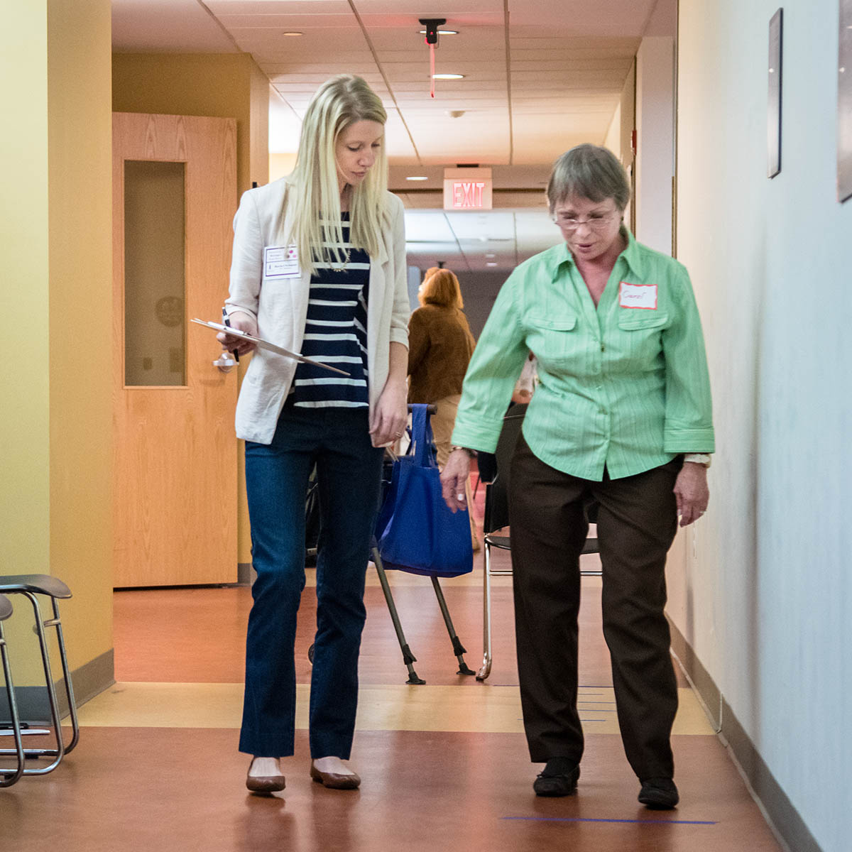 Chatham physical therapy student working with a patient