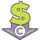 Decorative icon of a green dollar sign with a purple arrow below it. In the center of the purple arrow is the Chatham C logo