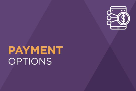 Decorative image reading Payment Options