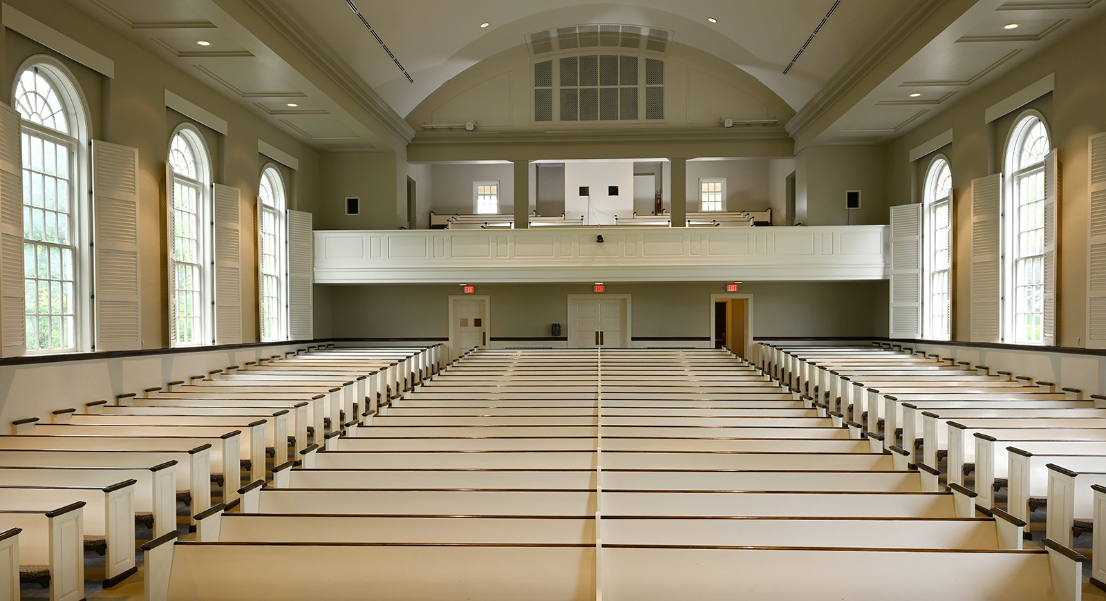 Campbell Memorial Chapel interior, on Chatham's Shadyside Campus