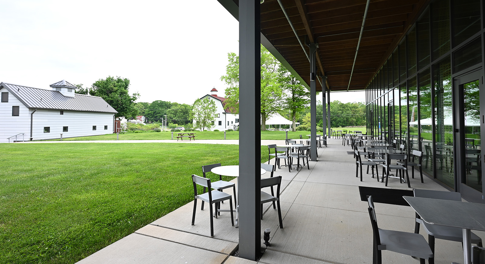 Photo of the EBC Patio on Chatham's Eden Hall Campus