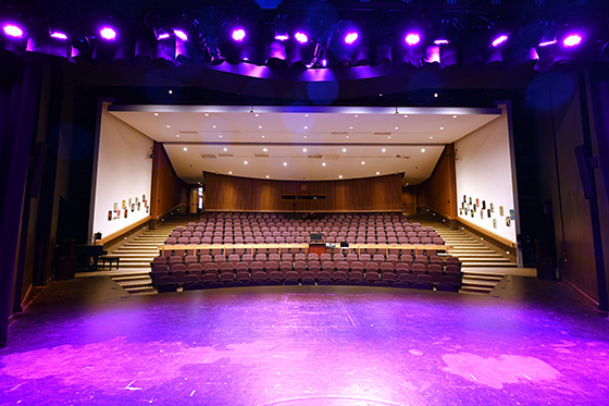 Interior of Chatham University's Eddy Theatre on Shadyside Campus