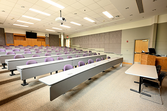 Interior of a Buhl classroom on Chatham's Shadyside Campus