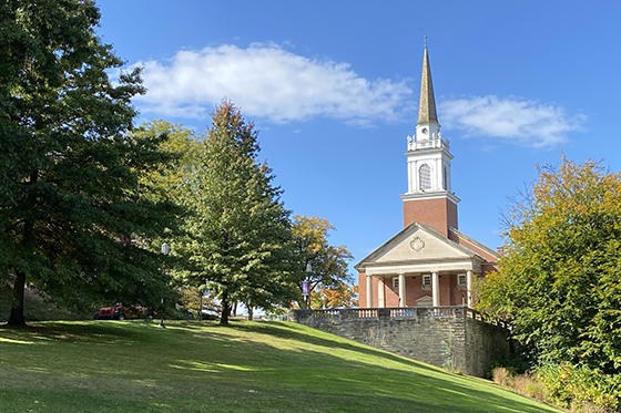 Photo of Chatham's Campbell Memorial Chapel on Shadyside Campus