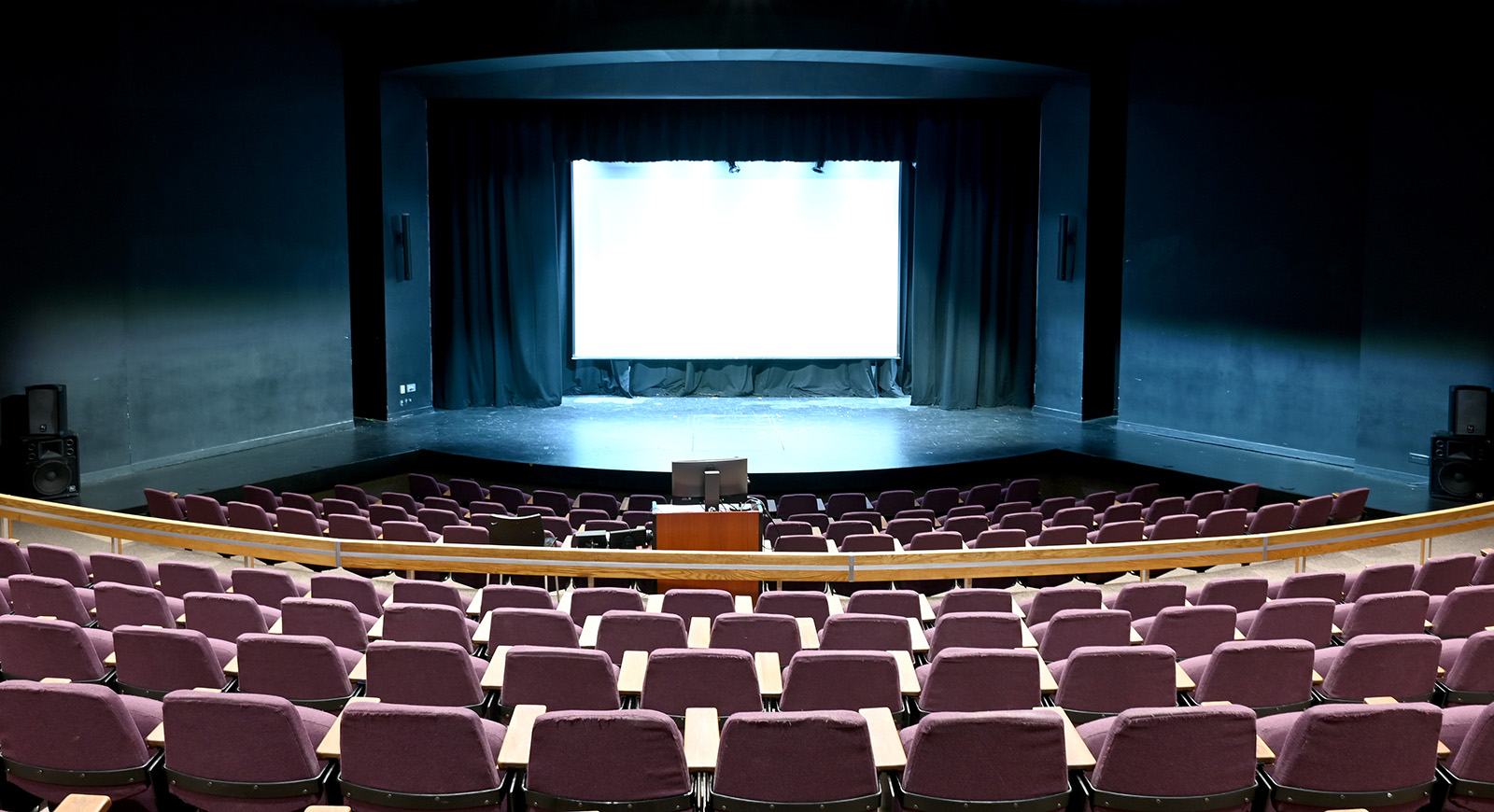 Interior of Chatham University's Eddy Theatre on Shadyside Campus