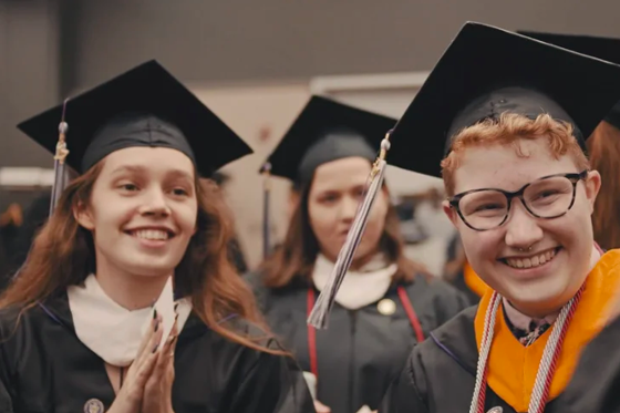 Photo of Chatham University graduates in robes