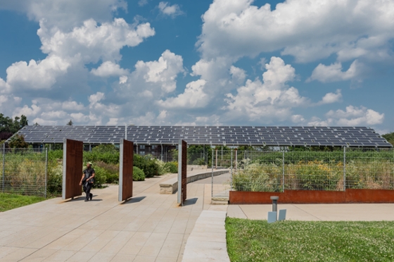 Photo of solar panels on Chatham's Eden Hall Campus