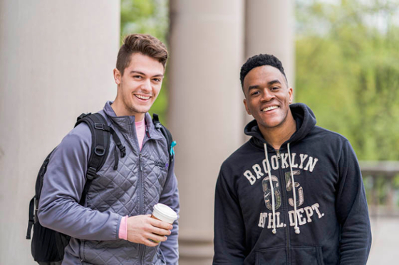 Photo of two male Chatham University students smiling