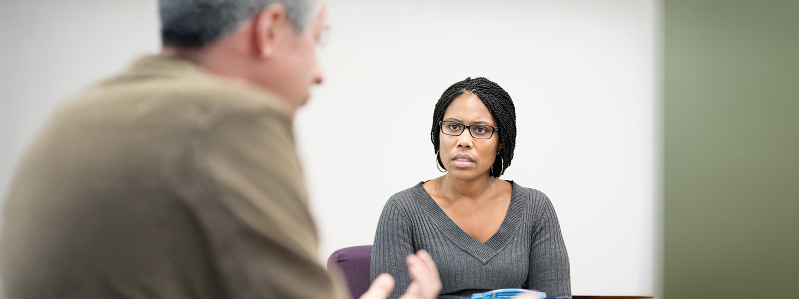 Chatham psychology doctorate student working with faculty