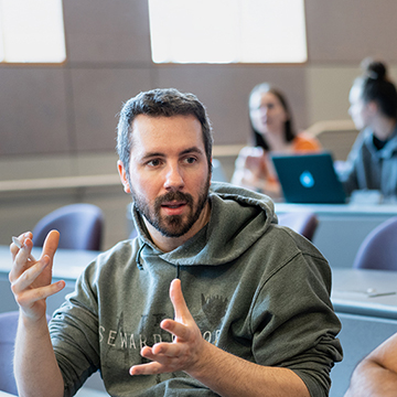 Chatham Integrated Degree Program student speaking in class