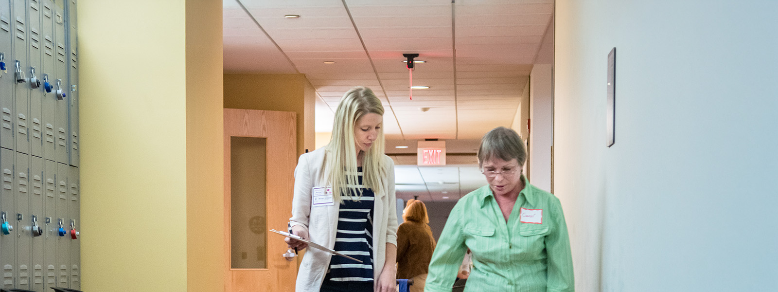 Chatham physical therapy student working with a patient