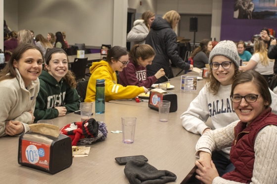 Photo of Chatham University students at moonlight breakfast